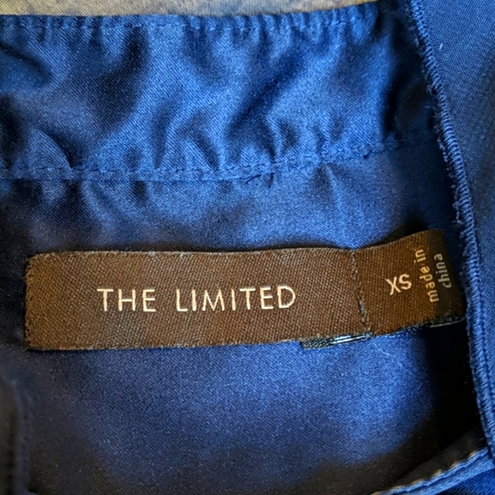 The Limited Ruffle Dark Blue Top - Picture 5 of 8